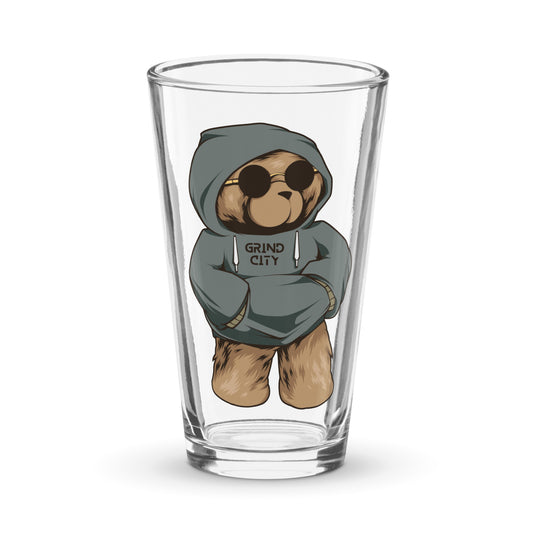 Grind City Teddy Bear Pint Glass